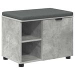 Casa si Gradina - Mobilier - Organizare si depozitare - Bancute - Banca pentru hol cu perna Simplu Gri din beton 60 x 38 x 46 cm - Infinity.ro