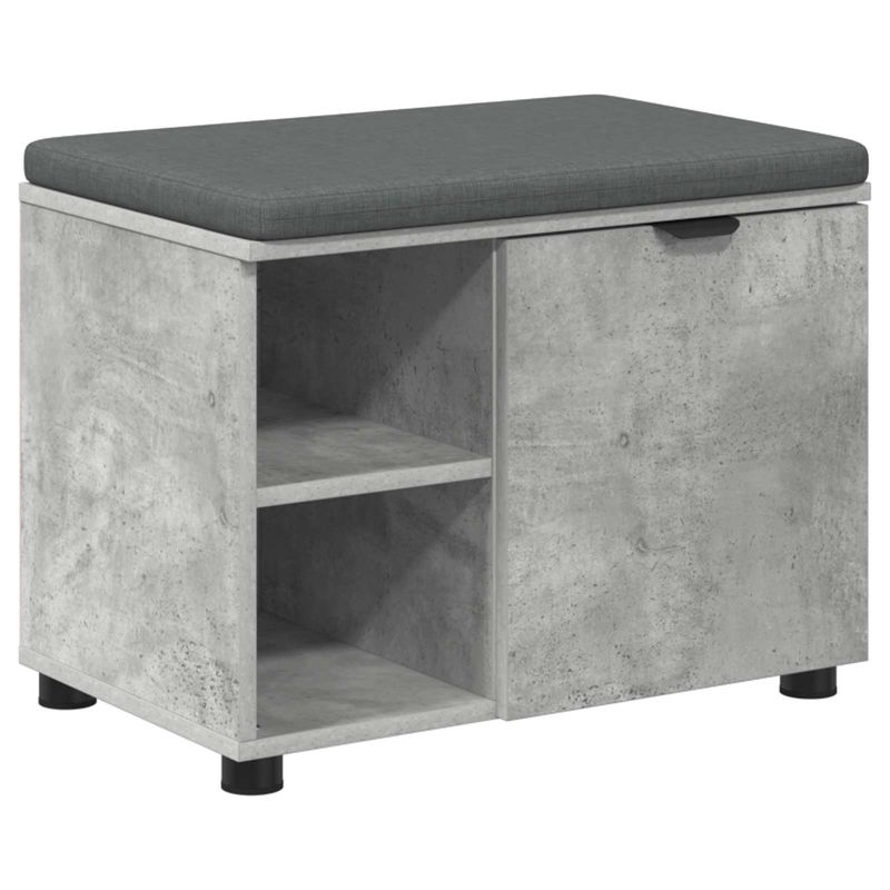 Casa si Gradina - Mobilier - Organizare si depozitare - Bancute - Banca pentru hol cu perna Simplu Gri din beton 60 x 38 x 46 cm - Infinity.ro