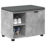 Casa si Gradina - Mobilier - Organizare si depozitare - Bancute - Banca pentru hol cu perna Simplu Gri din beton 60 x 38 x 46 cm - Infinity.ro