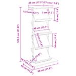 Casa si Gradina - Mobilier - Biblioteci si rafturi - Rafturi - Raft pentru reviste cu raft Stejar fumuriu 68 x 40 x 123.5 cm - Infinity.ro