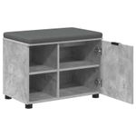 Casa si Gradina - Mobilier - Organizare si depozitare - Bancute - Banca pentru hol cu perna Simplu Gri din beton 60 x 38 x 46 cm - Infinity.ro