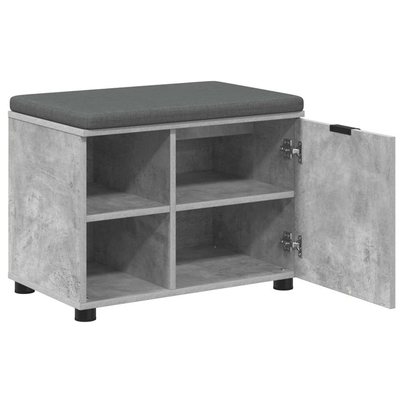 Casa si Gradina - Mobilier - Organizare si depozitare - Bancute - Banca pentru hol cu perna Simplu Gri din beton 60 x 38 x 46 cm - Infinity.ro