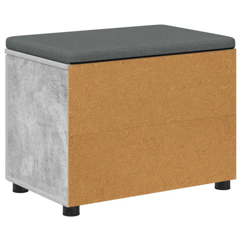 Casa si Gradina - Mobilier - Organizare si depozitare - Bancute - Banca pentru hol cu perna Simplu Gri din beton 60 x 38 x 46 cm - Infinity.ro