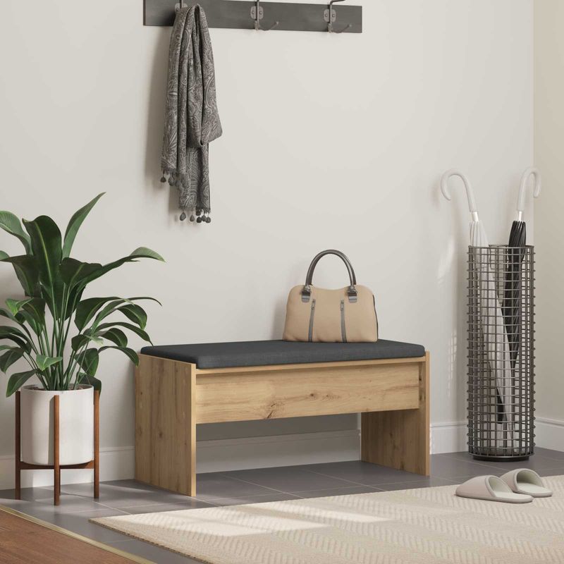 Casa si Gradina - Mobilier - Organizare si depozitare - Bancute - Banca pentru hol cu perna Stejar Artizanal 83 x 38 x 40 cm - Infinity.ro