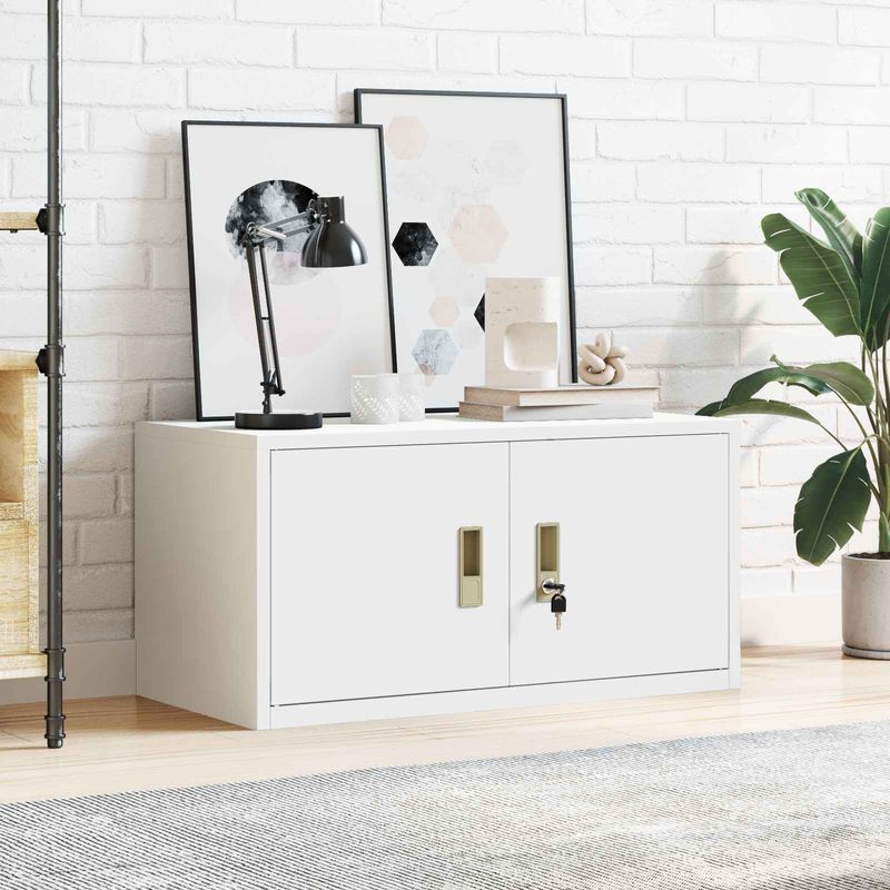 Casa si Gradina - Mobilier - Dulapuri si sifoniere - Dulapuri - Dulap de depozitare Alb 80 x 40 x 40 cm Otel Laminat la Rece - Infinity.ro