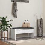 Casa si Gradina - Mobilier - Canapele si coltare - Banchete - Banca pentru hol cu perna Alb 80 x 38 x 46 cm - Infinity.ro