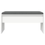 Casa si Gradina - Mobilier - Canapele si coltare - Banchete - Banca pentru hol cu perna Alb 80 x 38 x 46 cm - Infinity.ro