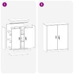 Casa si Gradina - Mobilier - Dulapuri si sifoniere - Dulapuri - Dulap de depozitare Alb 90 x 40 x 105 cm Otel Laminat la Rece - Infinity.ro