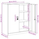 Casa si Gradina - Mobilier - Dulapuri si sifoniere - Dulapuri - Dulap de depozitare Alb 90 x 40 x 105 cm Otel Laminat la Rece - Infinity.ro