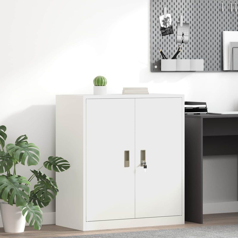 Casa si Gradina - Mobilier - Dulapuri si sifoniere - Dulapuri - Dulap de depozitare Alb 80 x 40 x 90 cm Otel Laminat la Rece - Infinity.ro