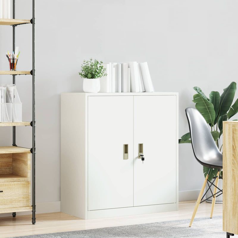 Casa si Gradina - Mobilier - Dulapuri si sifoniere - Dulapuri - Dulap de depozitare Alb 80 x 40 x 90 cm Otel Laminat la Rece - Infinity.ro