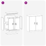 Casa si Gradina - Mobilier - Dulapuri si sifoniere - Dulapuri - Dulap de depozitare Alb 80 x 40 x 90 cm Otel Laminat la Rece - Infinity.ro