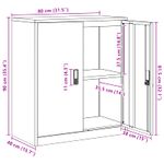 Casa si Gradina - Mobilier - Dulapuri si sifoniere - Dulapuri - Dulap de depozitare Alb 80 x 40 x 90 cm Otel Laminat la Rece - Infinity.ro