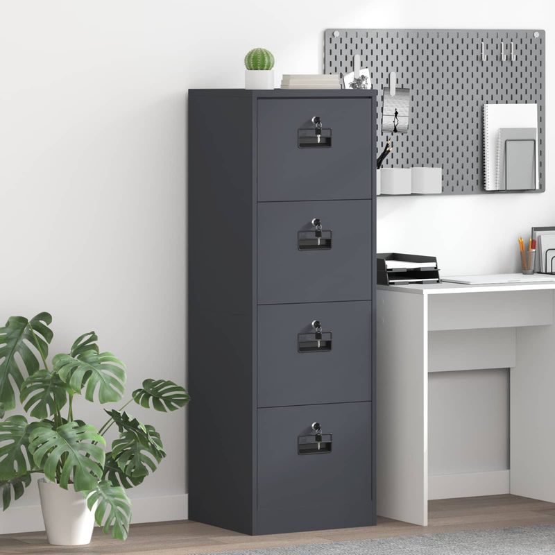 Casa si Gradina - Mobilier - Dulapuri si sifoniere - Dulapuri - Dulap pentru Fisiere cu sertar Antracit 44 x 50 x 106.5 cm - Infinity.ro