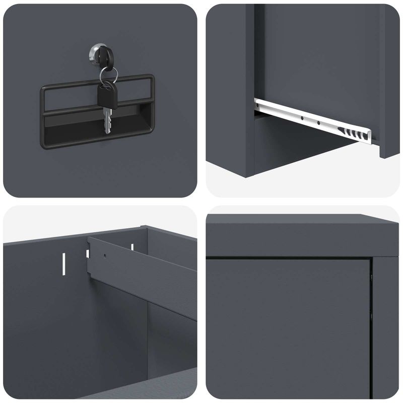 Casa si Gradina - Mobilier - Dulapuri si sifoniere - Dulapuri - Dulap pentru Fisiere cu sertar Antracit 44 x 50 x 106.5 cm - Infinity.ro