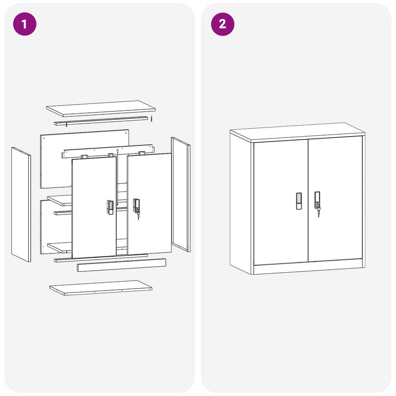 Casa si Gradina - Mobilier - Dulapuri si sifoniere - Dulapuri - Dulap de depozitare cu depozitare Antracit 80 x 40 x 90 cm - Infinity.ro