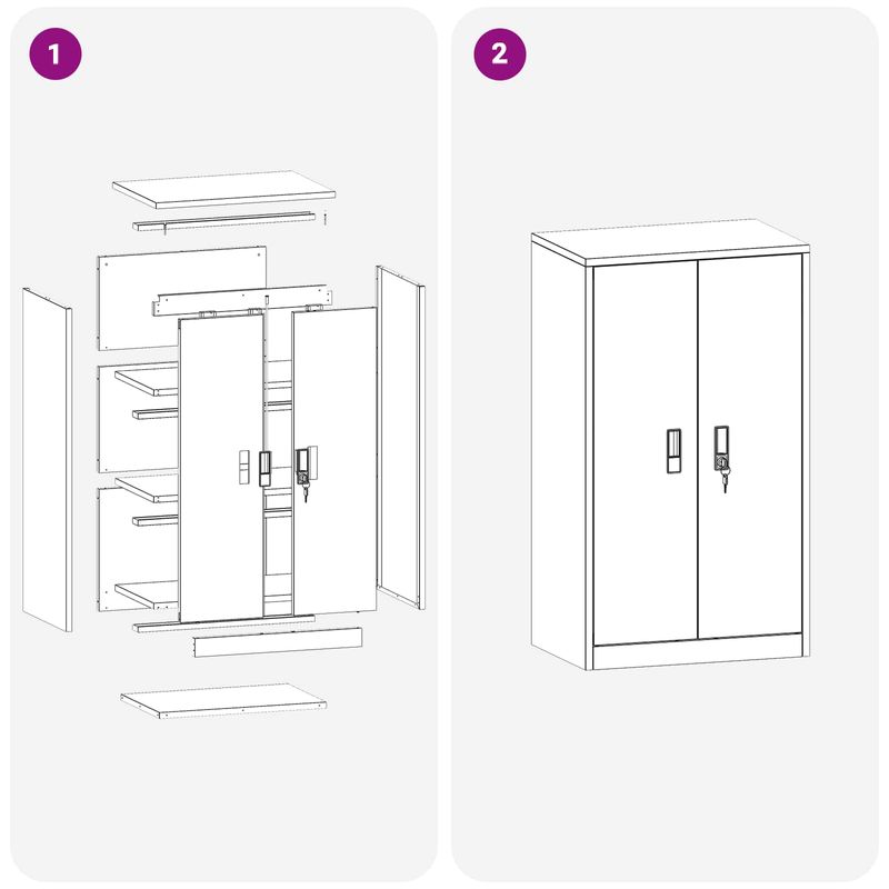 Casa si Gradina - Mobilier - Dulapuri si sifoniere - Dulapuri - Dulap de depozitare cu depozitare Antracit 60 x 40 x 105 cm - Infinity.ro
