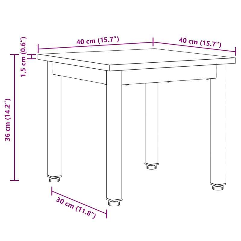 Casa si Gradina - Mobilier - Mese si birouri - Masute de cafea - Masa de cafea Stejar Negru 40 x 40 x 36 cm Lemn compozit - Infinity.ro