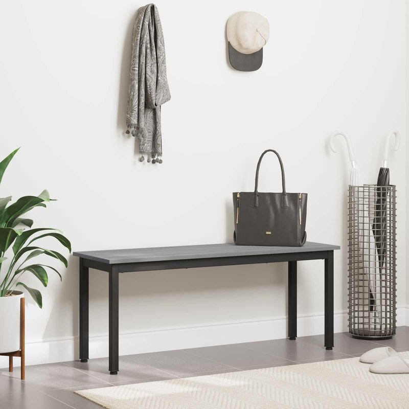 Casa si Gradina - Mobilier - Canapele si coltare - Banchete - Banca Gri Sonoma 110 x 35 x 45 cm Lemn compozit - Infinity.ro