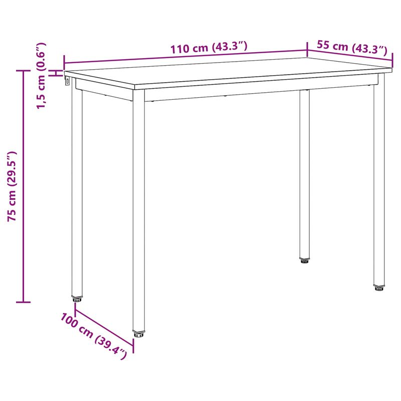 Casa si Gradina - Mobilier - Mese si birouri - Mese bucatarie si dining - Mese de sufragerie METAL - Infinity.ro