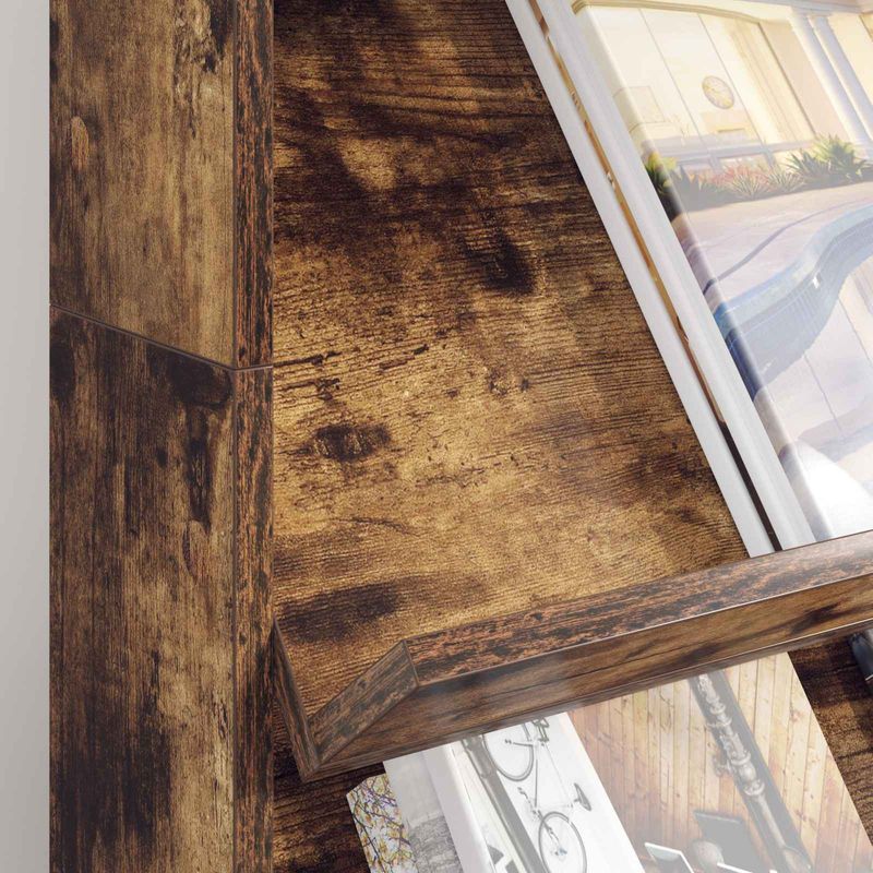 Casa si Gradina - Mobilier - Biblioteci si rafturi - Rafturi - Raft pentru reviste cu raft Stejar fumuriu 70 x 41 x 126 cm - Infinity.ro