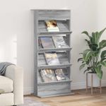 Casa si Gradina - Mobilier - Biblioteci si rafturi - Rafturi - Raft pentru reviste Gri Sonoma 70 x 41 x 156 cm Lemn compozit - Infinity.ro