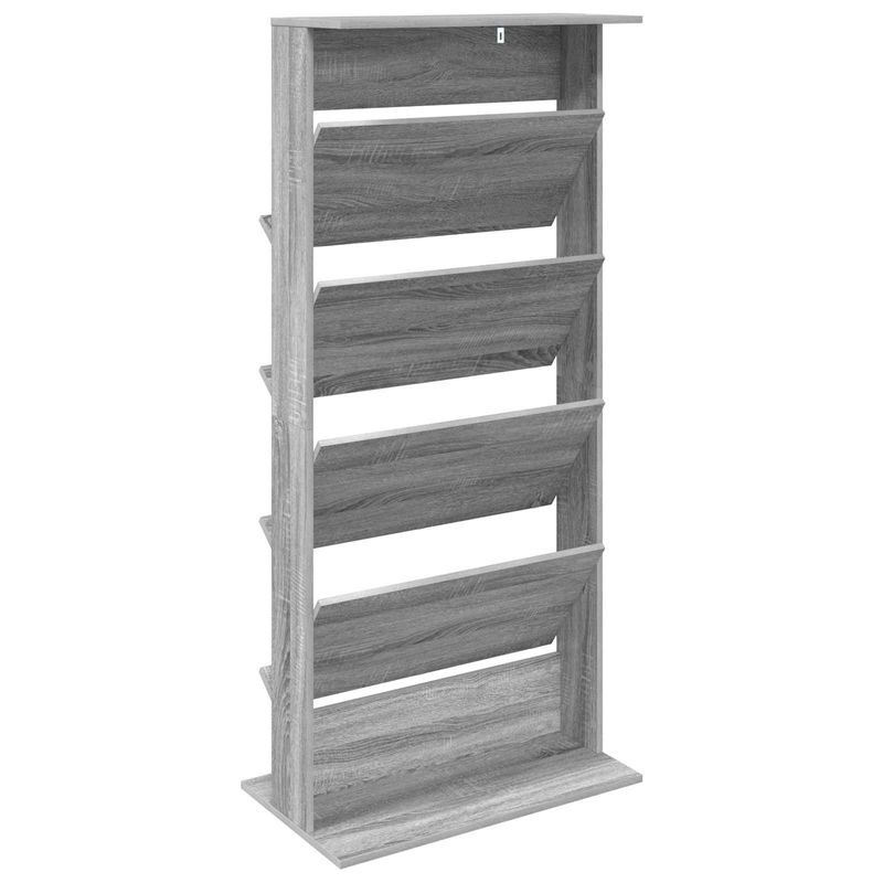Casa si Gradina - Mobilier - Biblioteci si rafturi - Rafturi - Raft pentru reviste Gri Sonoma 70 x 41 x 156 cm Lemn compozit - Infinity.ro