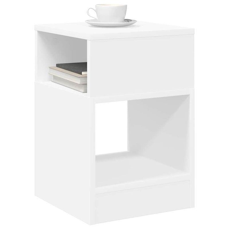 Casa si Gradina - Mobilier - Mese si birouri - Mese living - Masa laterala Alb 30,5 x 30 x 45 cm Lemn compozit - Infinity.ro