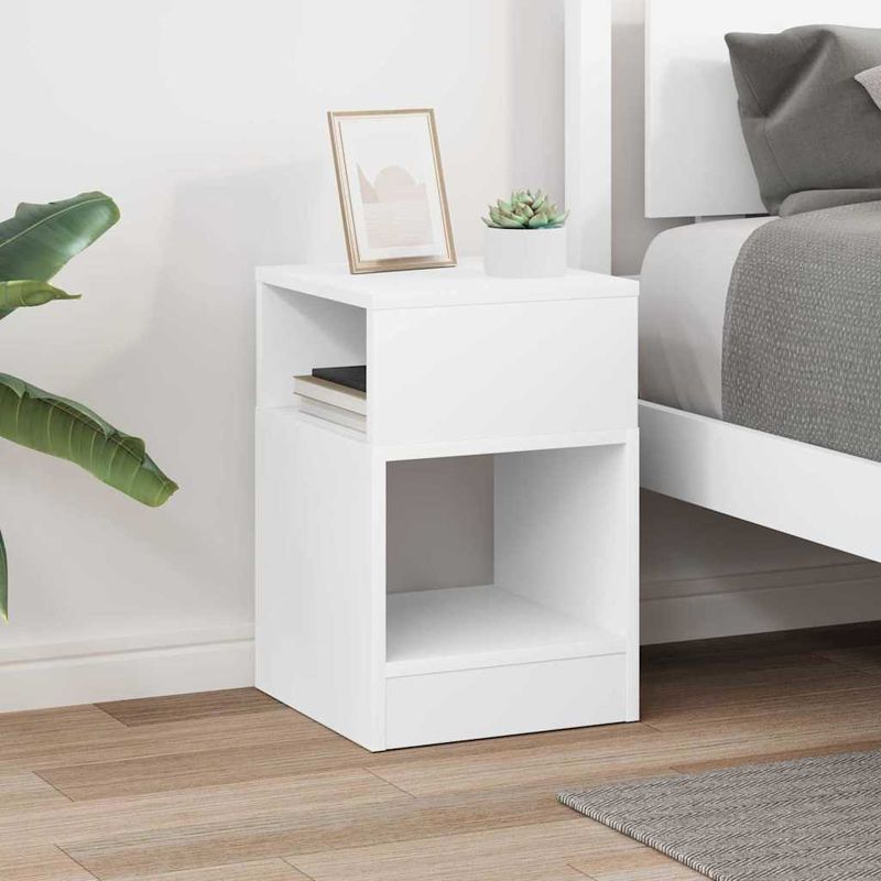 Casa si Gradina - Mobilier - Mese si birouri - Mese living - Masa laterala Alb 30,5 x 30 x 45 cm Lemn compozit - Infinity.ro