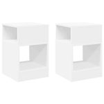 Casa si Gradina - Mobilier - Mese si birouri - Mese living - Masa laterala 2 pcs Alb 30,5 x 30 x 45 cm Lemn compozit - Infinity.ro