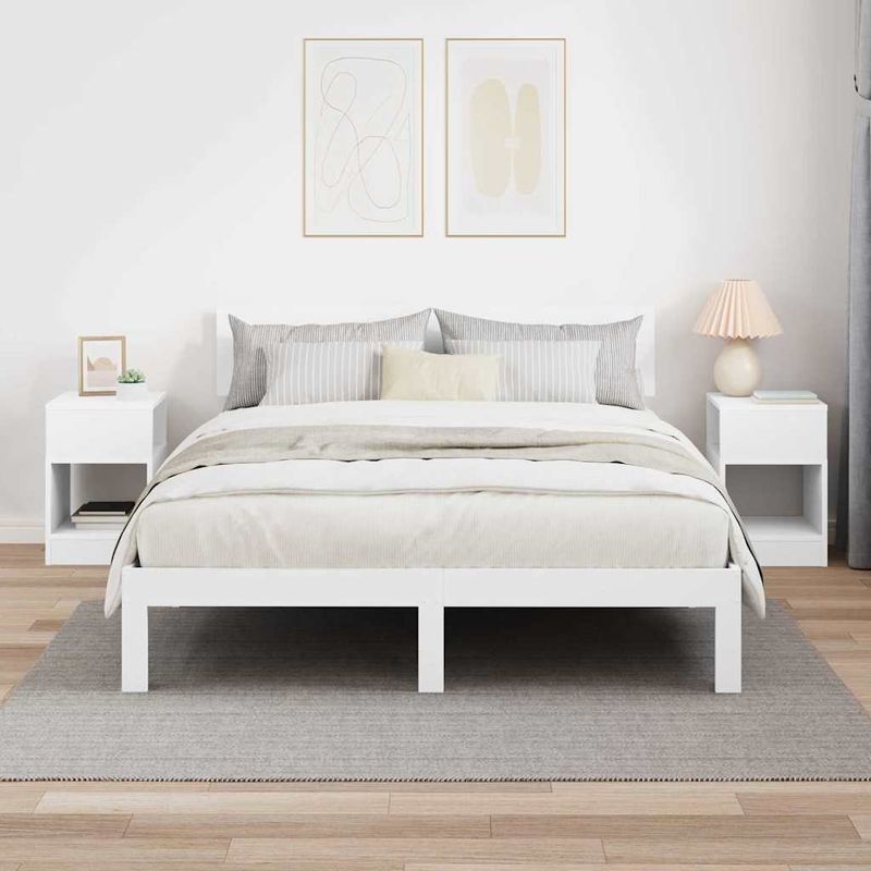 Casa si Gradina - Mobilier - Mese si birouri - Mese living - Masa laterala 2 pcs Alb 30,5 x 30 x 45 cm Lemn compozit - Infinity.ro