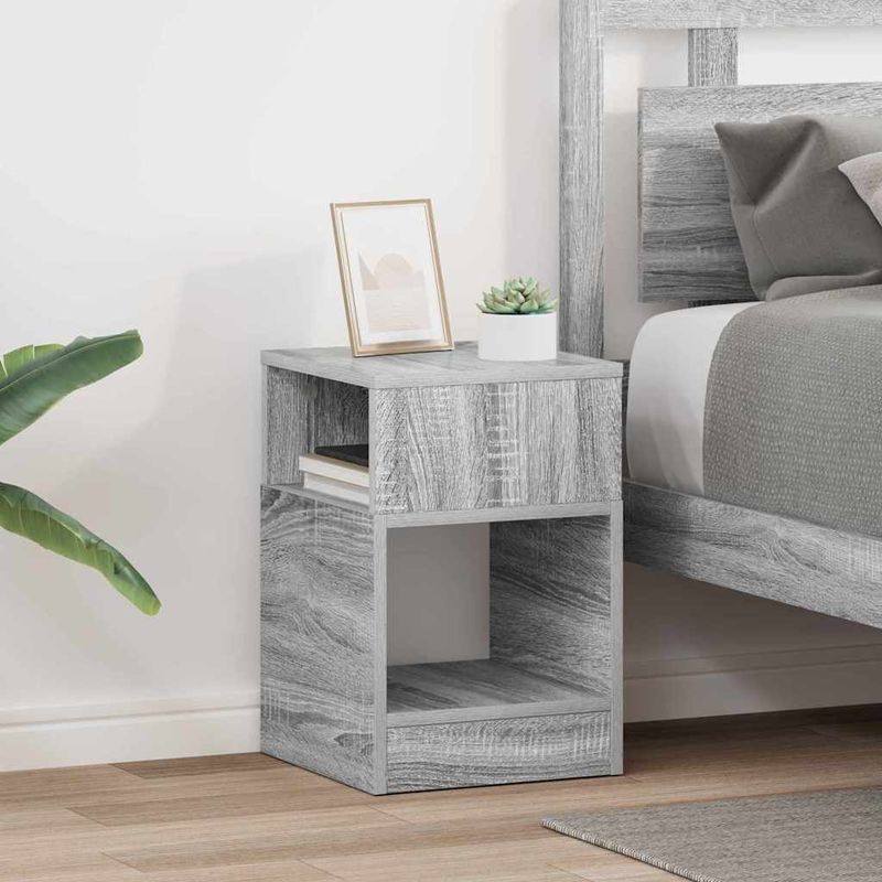 Casa si Gradina - Mobilier - Mese si birouri - Mese living - Masa laterala 2 pcs Gri Sonoma 30,5 x 30 x 45 cm Lemn compozit - Infinity.ro