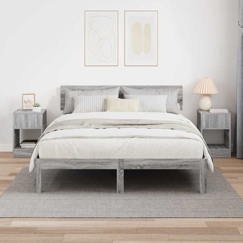 Casa si Gradina - Mobilier - Mese si birouri - Mese living - Masa laterala 2 pcs Gri Sonoma 30,5 x 30 x 45 cm Lemn compozit - Infinity.ro