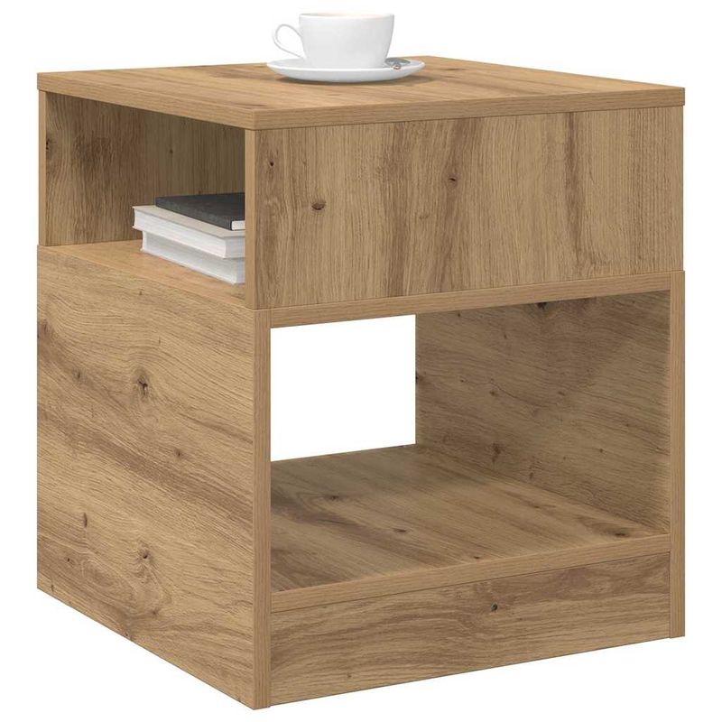 Casa si Gradina - Mobilier - Mese si birouri - Mese living - Masa laterala 2 pcs Stejar Artizanal 40,5 x 40 x 45 cm - Infinity.ro