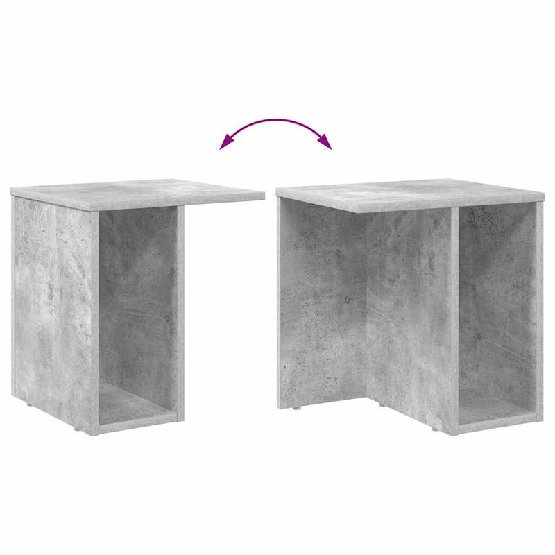 Casa si Gradina - Mobilier - Mese si birouri - Mese living - Masa laterala Gri din beton 37 x 32 x 40 cm Lemn compozit - Infinity.ro