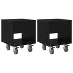 Casa si Gradina - Mobilier - Comode si corpuri - Noptiere - Noptiera 2 pcs Stejar Negru 40,5 x 40 x 48 cm Lemn compozit - Infinity.ro