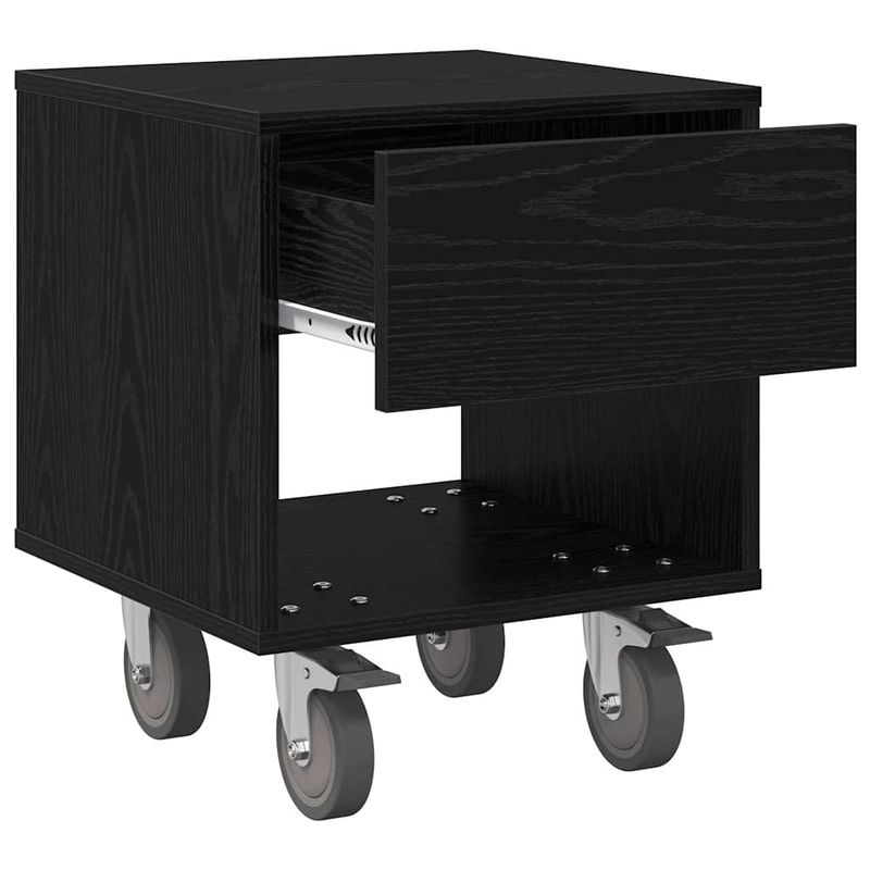 Casa si Gradina - Mobilier - Comode si corpuri - Noptiere - Noptiera 2 pcs Stejar Negru 40,5 x 40 x 48 cm Lemn compozit - Infinity.ro