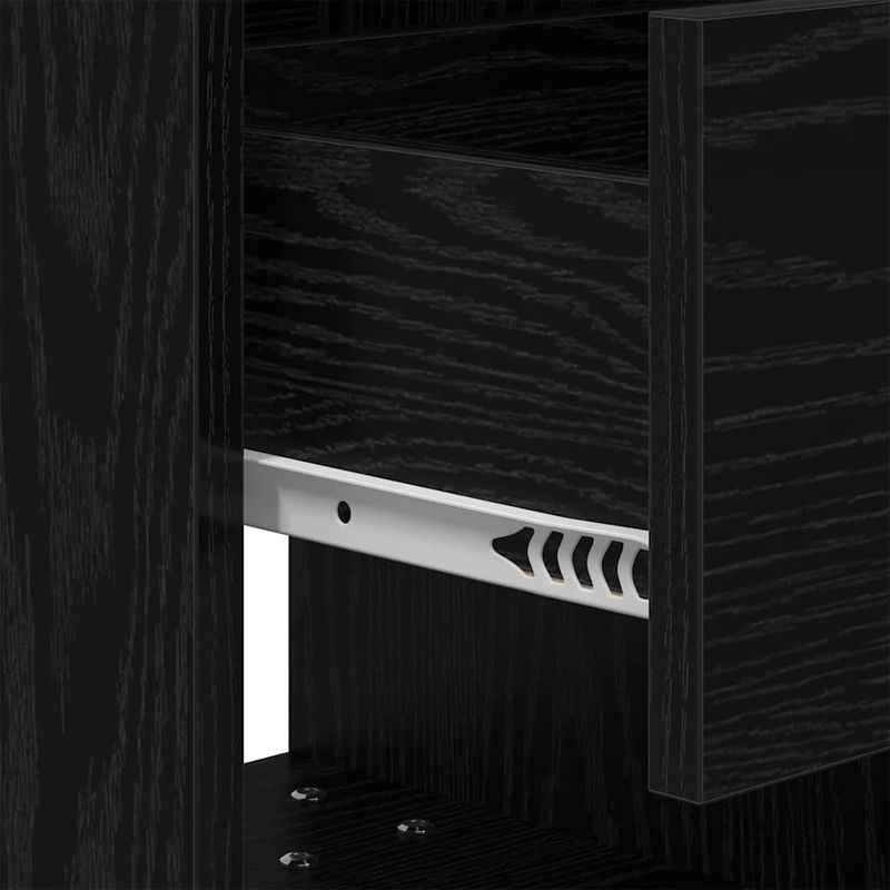 Casa si Gradina - Mobilier - Comode si corpuri - Noptiere - Noptiera 2 pcs Stejar Negru 40,5 x 40 x 48 cm Lemn compozit - Infinity.ro