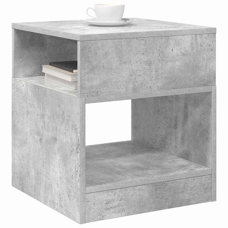 Casa si Gradina - Mobilier - Mese si birouri - Mese living - Masa laterala 2 pcs Gri din beton 40,5 x 40 x 45 cm - Infinity.ro