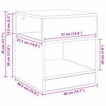 Casa si Gradina - Mobilier - Mese si birouri - Mese living - Masa laterala 2 pcs Gri din beton 40,5 x 40 x 45 cm - Infinity.ro