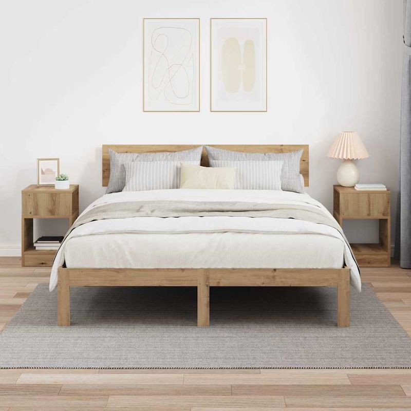 Casa si Gradina - Mobilier - Mese si birouri - Mese living - Masa laterala 2 pcs Stejar Artizanal 30,5 x 30 x 45 cm - Infinity.ro
