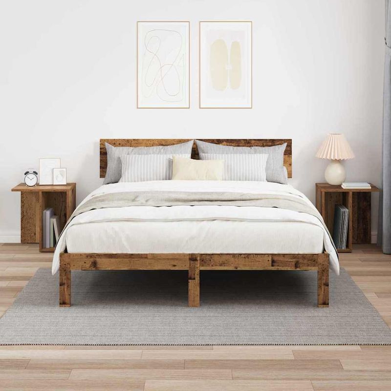 Casa si Gradina - Mobilier - Mese si birouri - Mese living - Masa laterala 2 pcs Lemn vechi 37 x 32 x 40 cm Lemn compozit - Infinity.ro