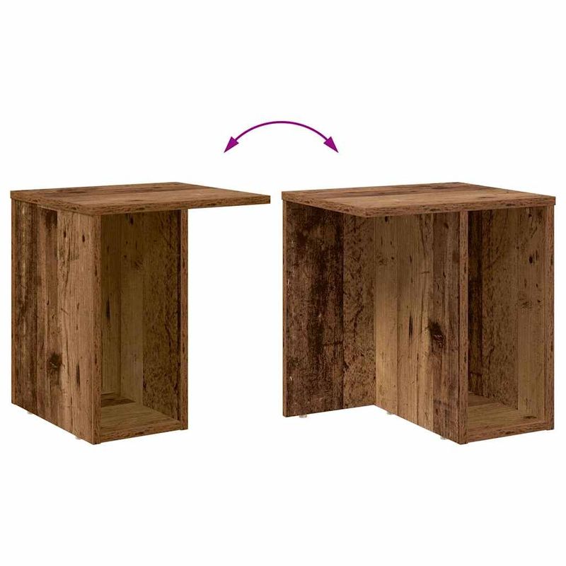 Casa si Gradina - Mobilier - Mese si birouri - Mese living - Masa laterala 2 pcs Lemn vechi 37 x 32 x 40 cm Lemn compozit - Infinity.ro