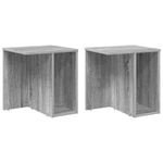 Casa si Gradina - Mobilier - Mese si birouri - Mese living - Masa laterala 2 pcs Gri Sonoma 37 x 32 x 40 cm Lemn compozit - Infinity.ro