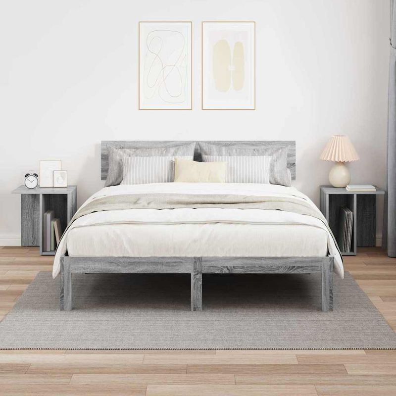 Casa si Gradina - Mobilier - Mese si birouri - Mese living - Masa laterala 2 pcs Gri Sonoma 37 x 32 x 40 cm Lemn compozit - Infinity.ro