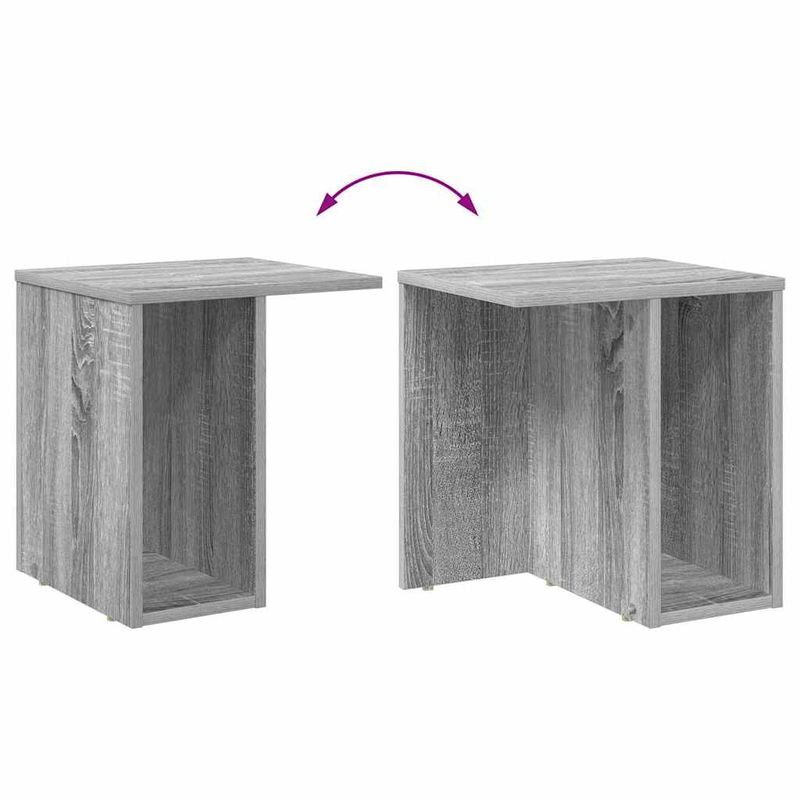 Casa si Gradina - Mobilier - Mese si birouri - Mese living - Masa laterala 2 pcs Gri Sonoma 37 x 32 x 40 cm Lemn compozit - Infinity.ro