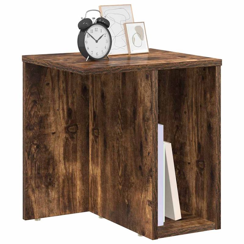 Casa si Gradina - Mobilier - Mese si birouri - Mese living - Masa laterala Stejar fumuriu 37 x 32 x 40 cm Lemn compozit - Infinity.ro