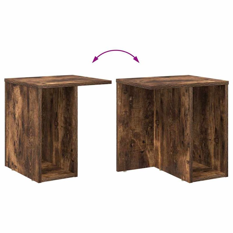 Casa si Gradina - Mobilier - Mese si birouri - Mese living - Masa laterala Stejar fumuriu 37 x 32 x 40 cm Lemn compozit - Infinity.ro