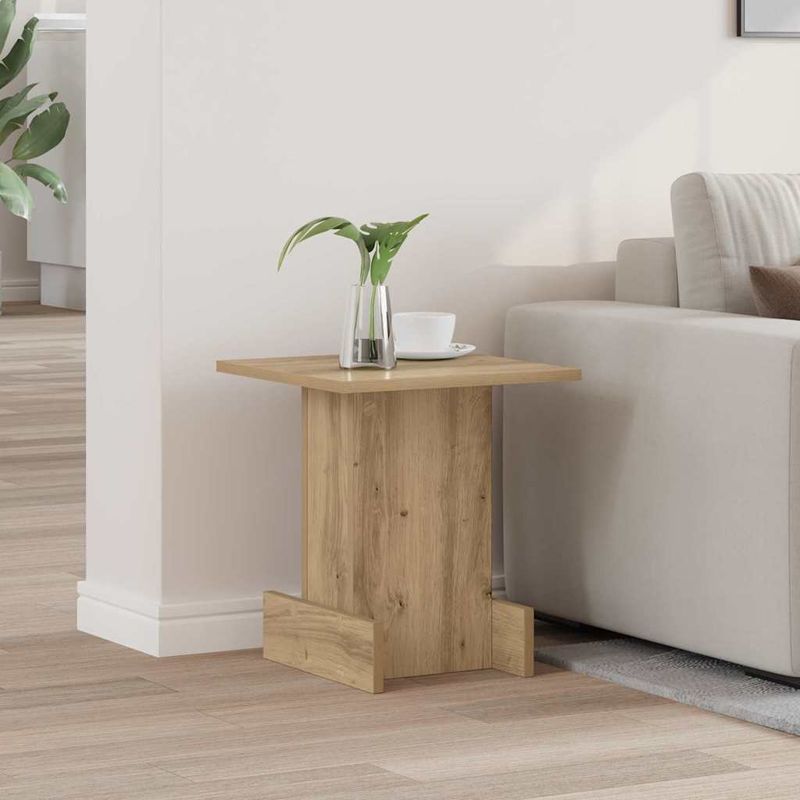 Casa si Gradina - Mobilier - Mese si birouri - Mese living - Masa laterala Stejar Artizanal 35,5 x 35 x 40 cm Lemn compozit - Infinity.ro