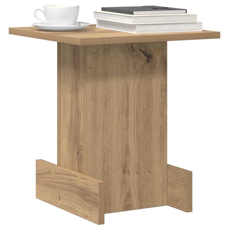 Casa si Gradina - Mobilier - Mese si birouri - Mese living - Masa laterala Stejar Artizanal 35,5 x 35 x 40 cm Lemn compozit - Infinity.ro